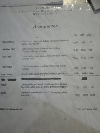 Trinacria pizza chez Francky